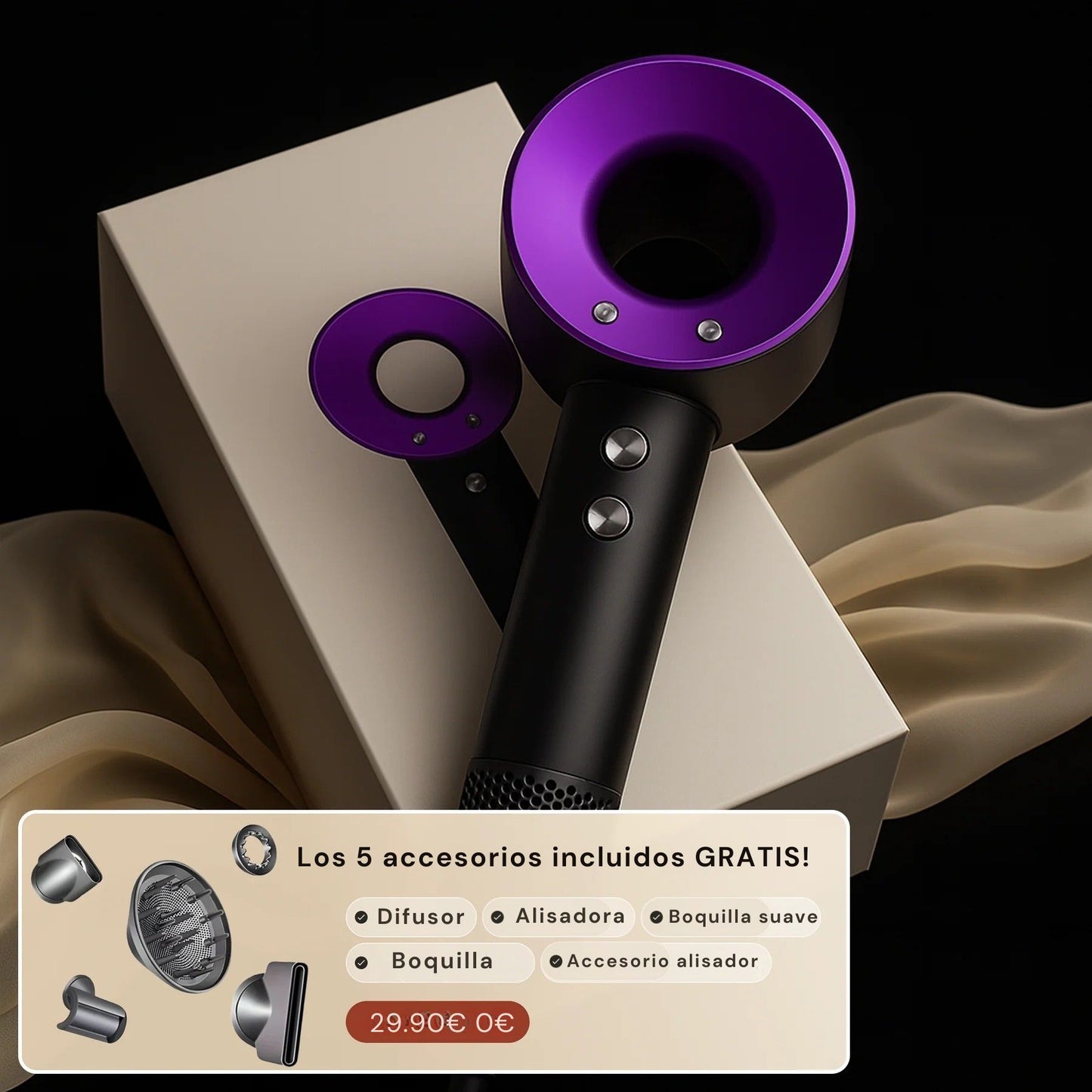 Velora AirFusion™ 5 en 1 – Secador profesional