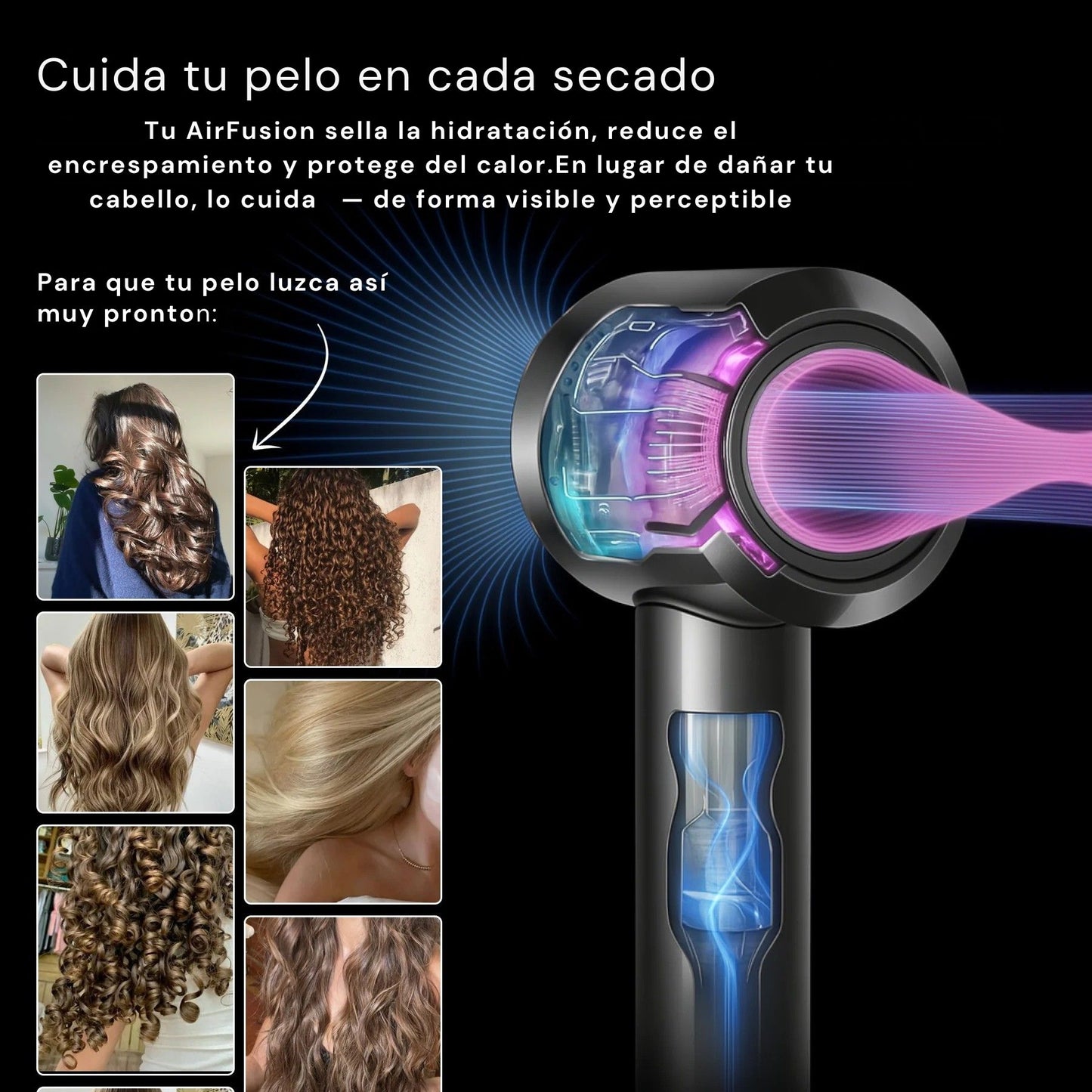 Velora AirFusion™ 5 en 1 – Secador profesional